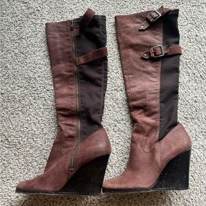 Vince Camuto Brown Tall Leather Boot | 8